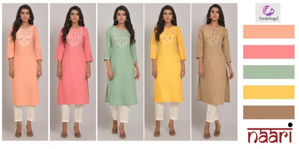 VredeVogel Naari Designer Kurtis Collection